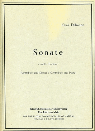 Book cover for Sonate e-Moll