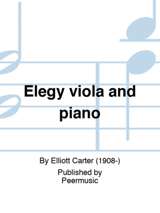 Book cover for Elegy viola and piano