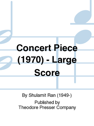 Book cover for Concert Piece (1970) - Large Score