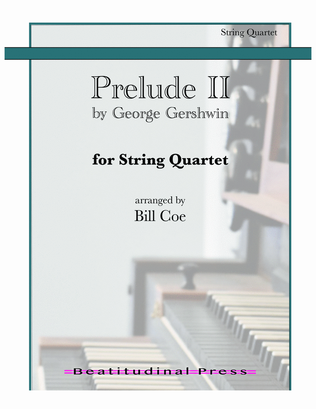 Book cover for Prelude II for Piano by George Gershwin String Quartet score and parts