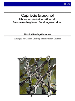 Book cover for Capriccio Espagnol for Clarinet Choir