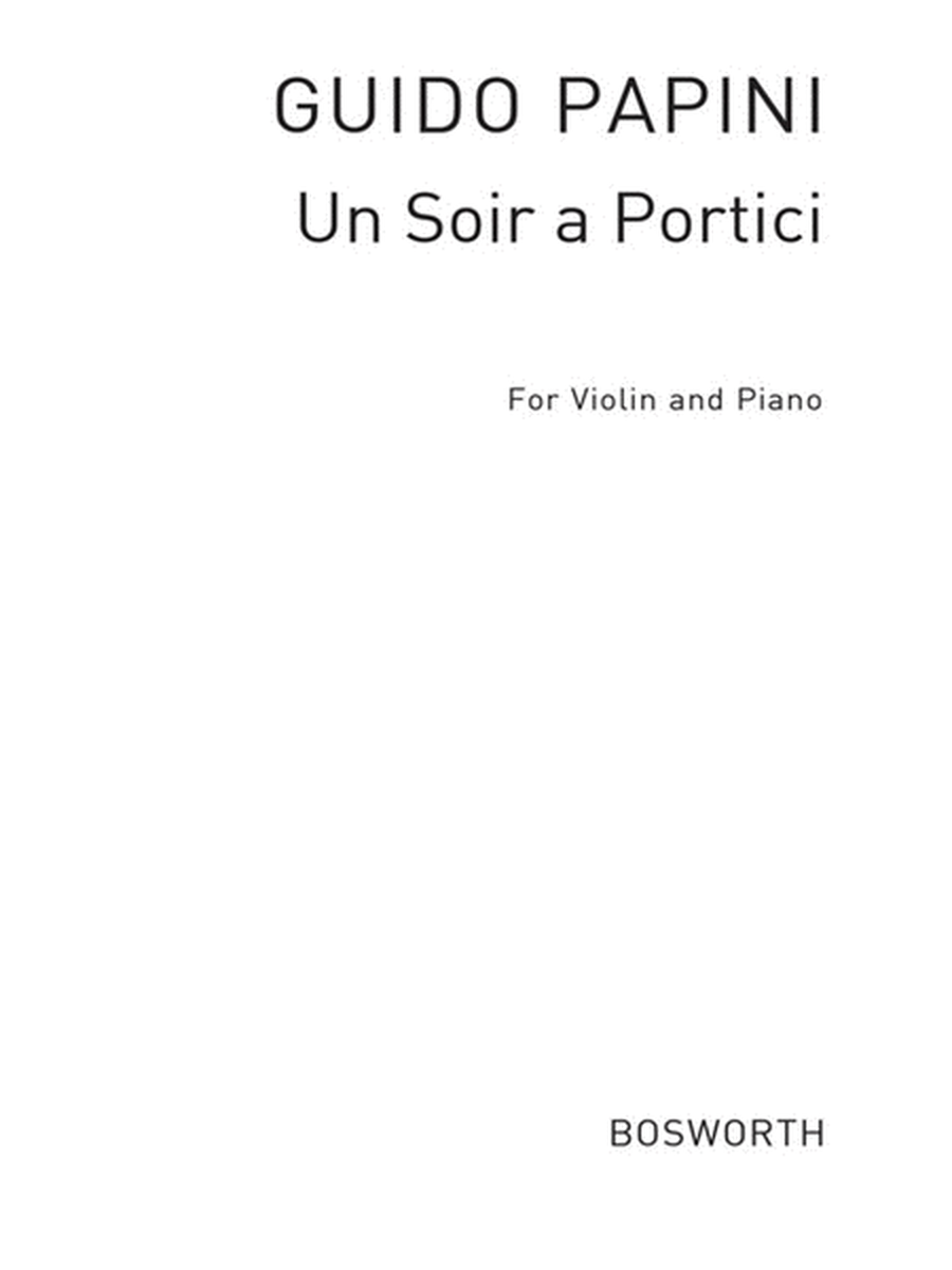 Papini - Un Soir A Portici For Violin/Piano (Pod)