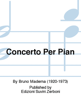 Concerto Per Pianoforte ed Orchestra (1942)