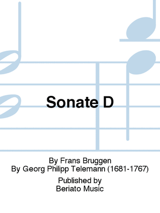 Book cover for Sonate D