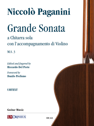 Book cover for Grande Sonata a Chitarra sola con l’accompagnamento di Violino M.S. 3. Foreword by Danilo Prefumo