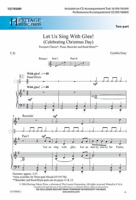 Let Us Sing with Glee!