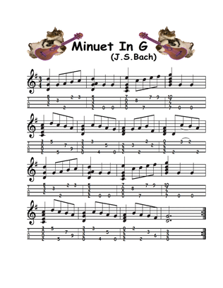 Minuet In G for Solo Ukulele