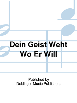 Book cover for Dein Geist weht wo er will