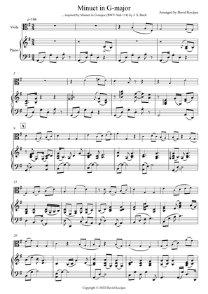 Book cover for Minuet in G-major - EASY (viola & piano)