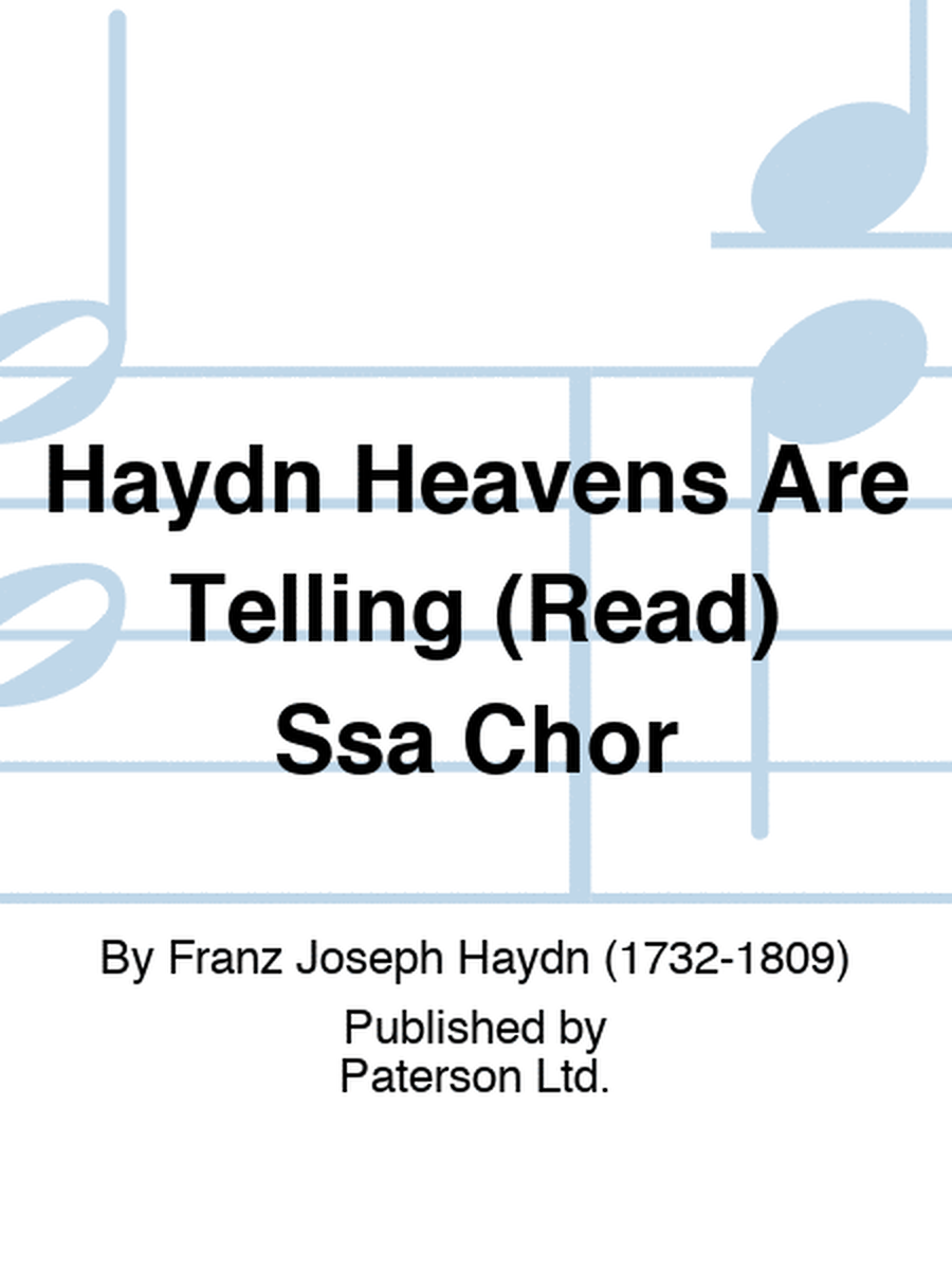 Haydn Heavens Are Telling (Read) Ssa Chor