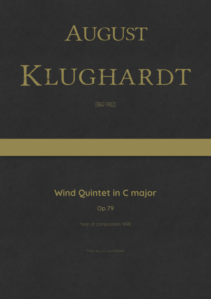 Klughardt - Wind Quintet, Op.79 image number null