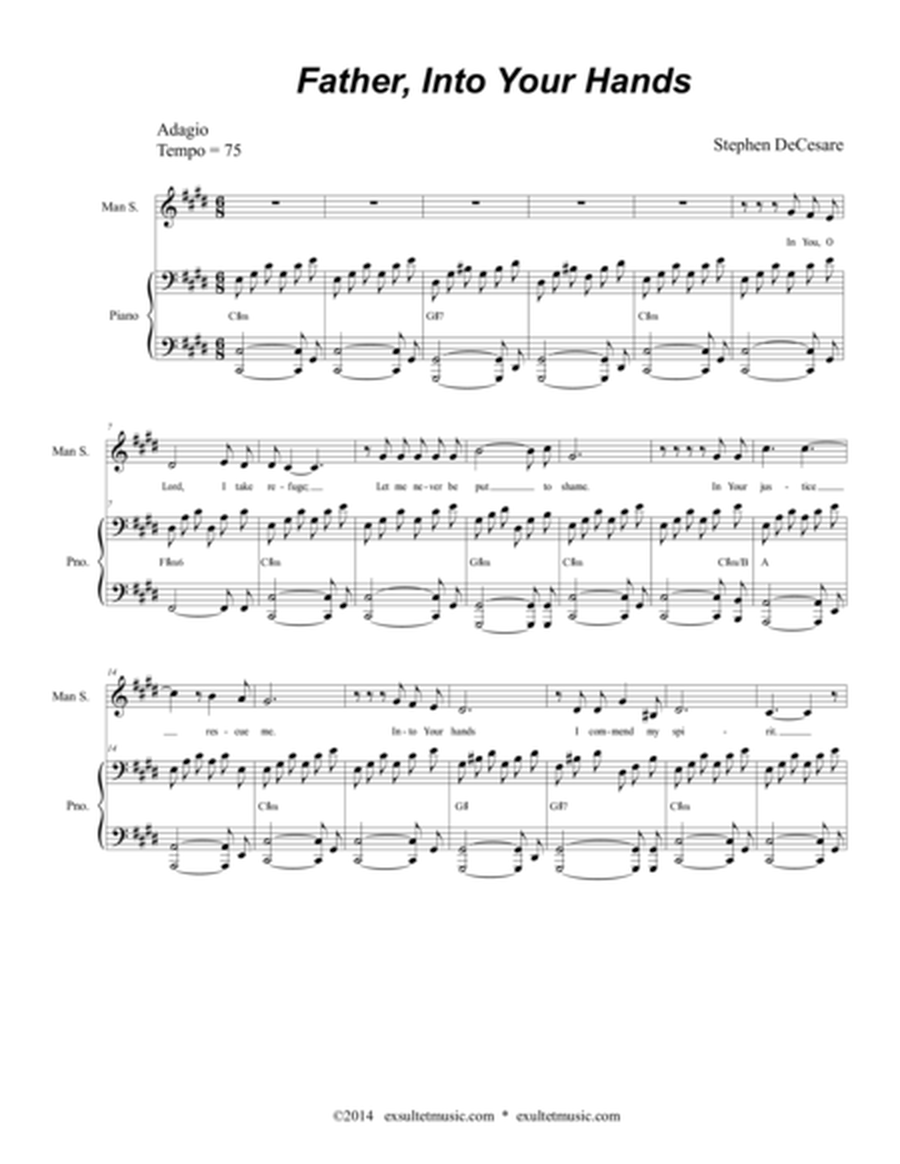 Father, Into Your Hands (Vocal solo and SATB) image number null