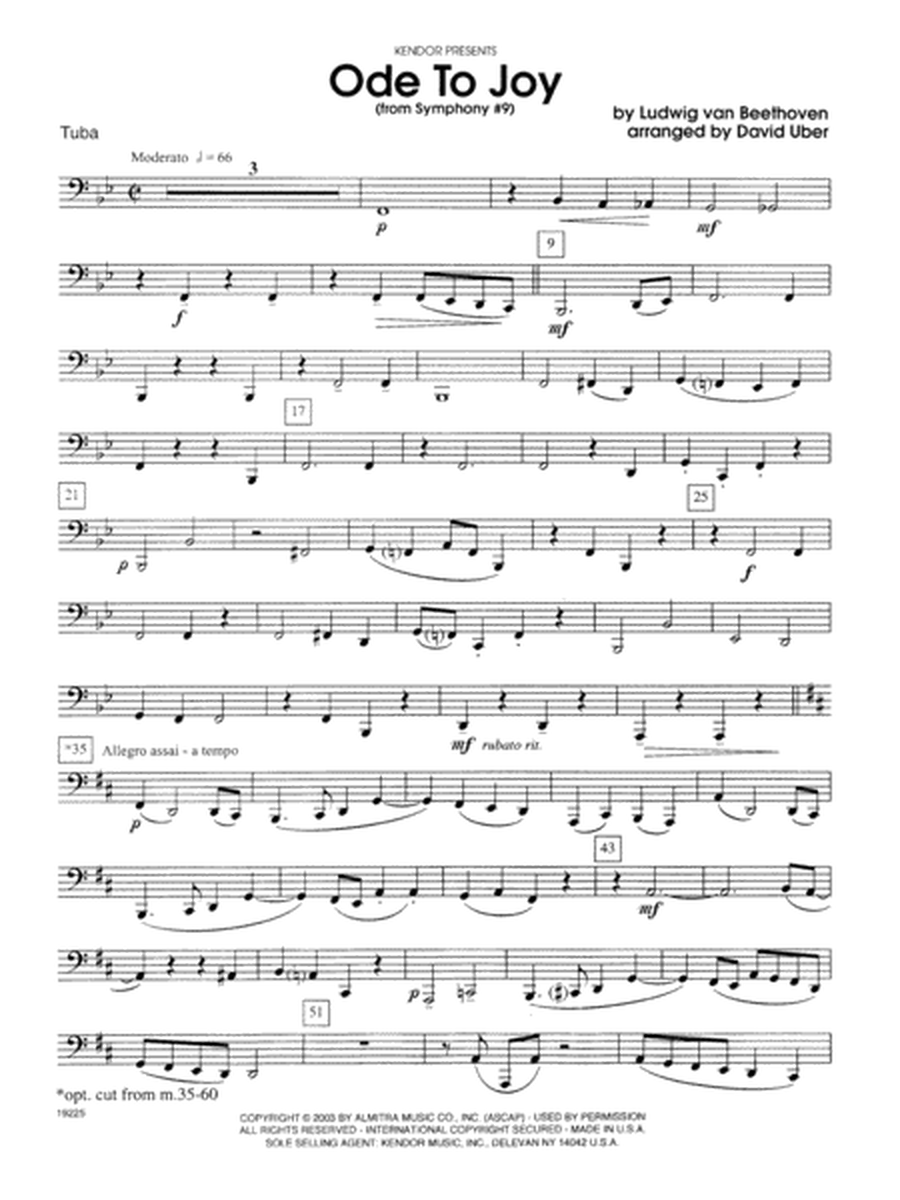 Ode To Joy (From Symphony #9) - Tuba