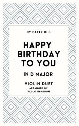 Happy Birthday To You - Violin Duet - D Major