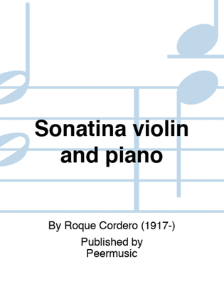 Book cover for Sonatina violin and piano