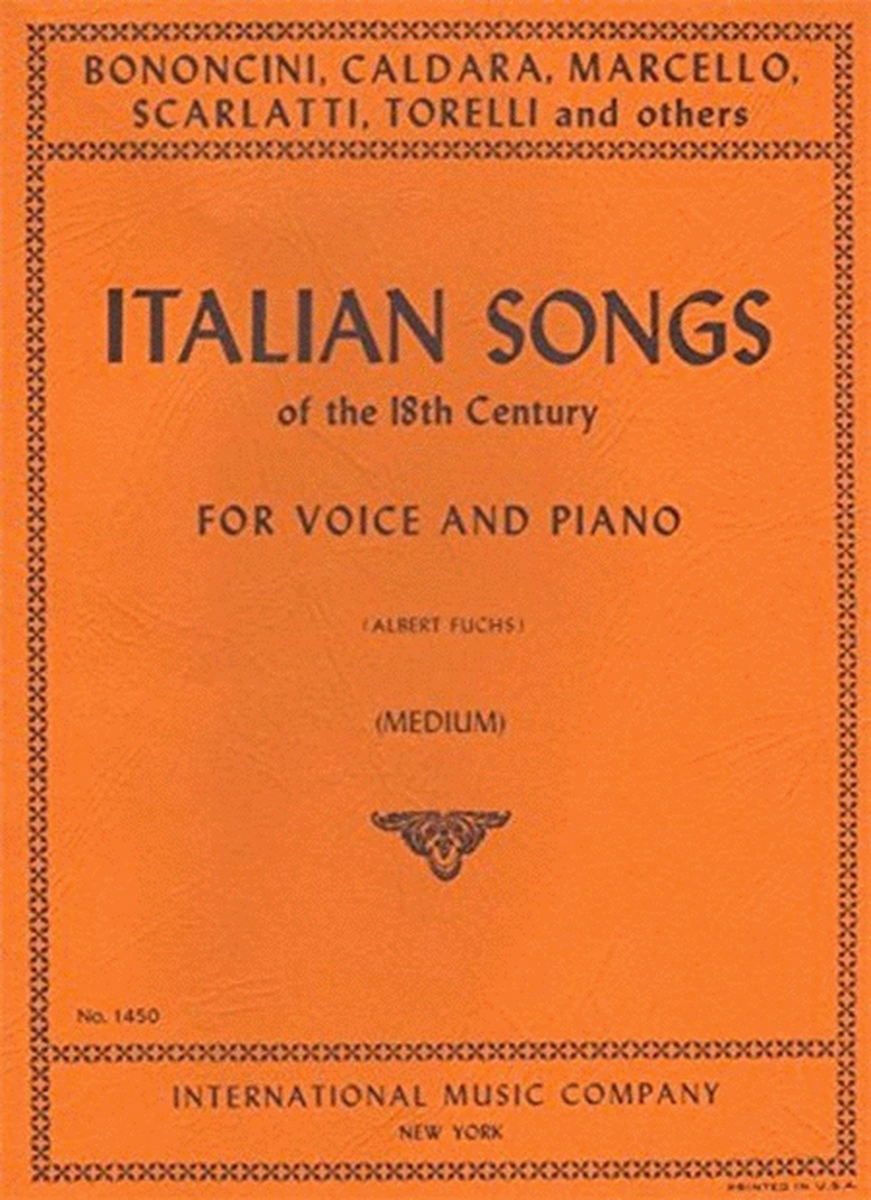 Italian Songs Of The 18Th Century