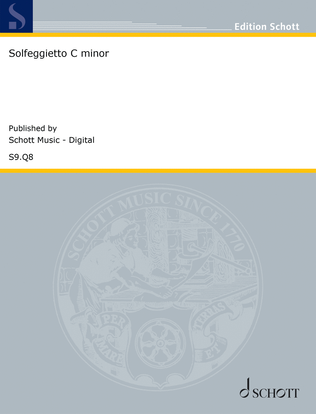 Book cover for Solfeggietto C minor