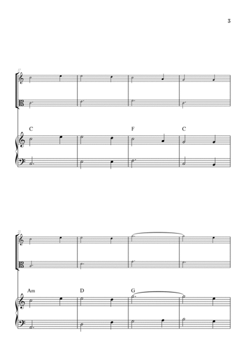 Amazing Grace • super easy violin and viola sheet music with piano accompaniment (and chords) image number null