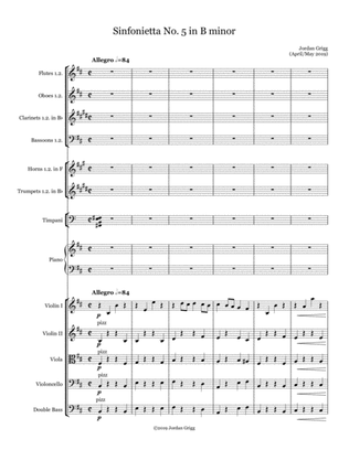 Book cover for Sinfonietta No 5 in B minor