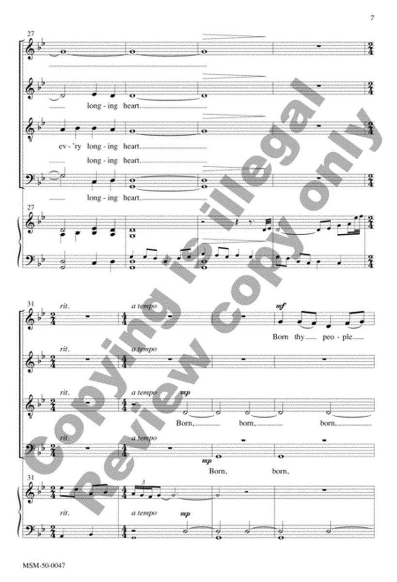 Come, Thou Long-Expected Jesus (Choral Score) image number null