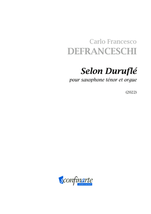 Book cover for Carlo Francesco Defranceschi: SELON DURUFLÉ (ES-22-058)