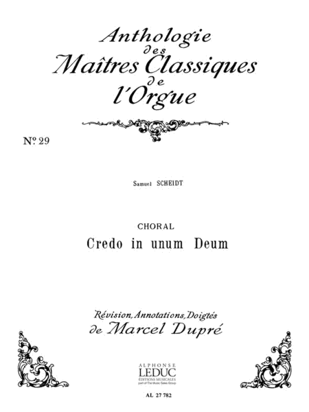 Credo In Unum Deum (maitres Classiques No.29) (organ)