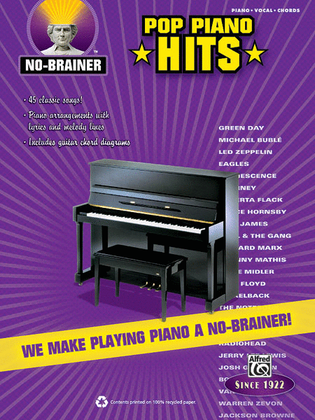 Book cover for No-Brainer Pop Piano Hits