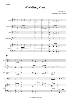 Wedding March (Wagner) Strings Quartet Piano and chords