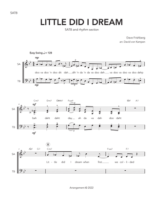 Book cover for Little Did I Dream