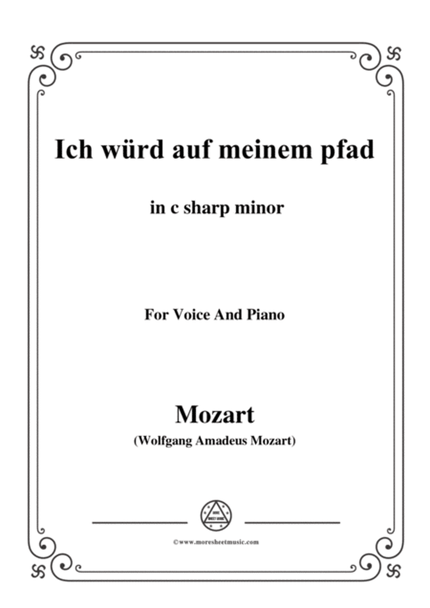 Mozart-Ich würd auf meinem pfad,in c sharp minor,for Voice and Piano image number null
