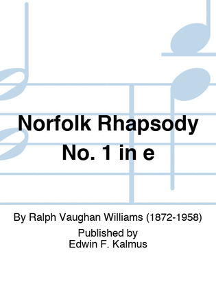 Book cover for Norfolk Rhapsody No. 1 in e