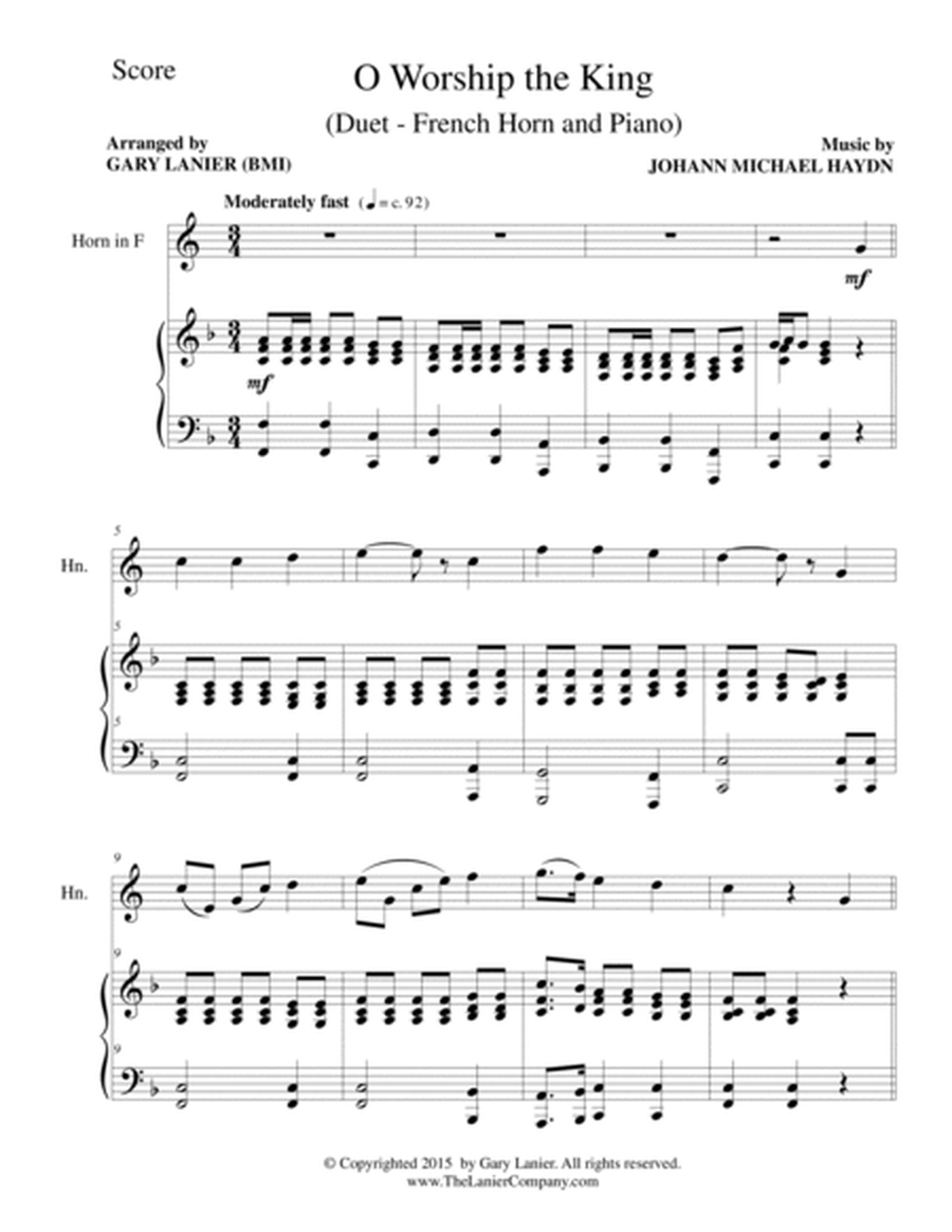 O WORSHIP THE KING (Duet – French Horn and Piano/Score and Parts) image number null
