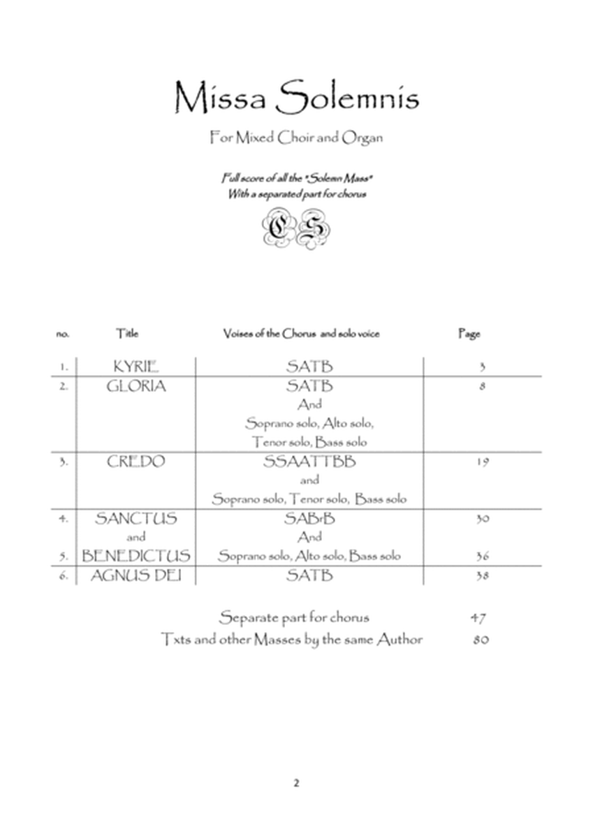 "Gloria" for SATB choir, solo voices and organ - From Missa Solemnis image number null