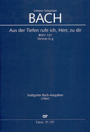 Book cover for Form the deep, Lord, cried I, Lord, to Thee (Aus der Tiefe rufe ich, Herr, zu dir)