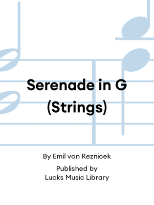 Book cover for Serenade in G (Strings)