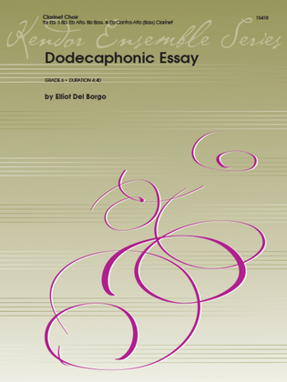 Book cover for Dodecaphonic Essay