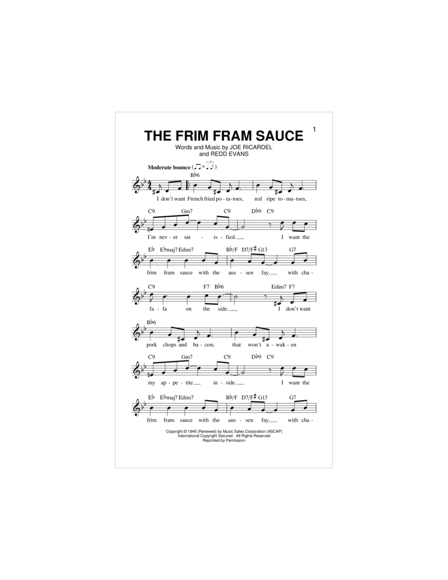 The Frim Fram Sauce