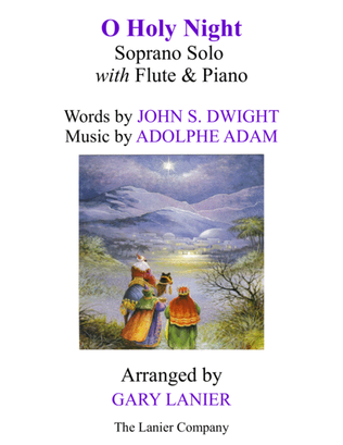 Book cover for O HOLY NIGHT (Soprano Solo with Flute & Piano - Score & Parts included)