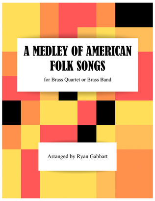 Book cover for A Medley of American Folk Songs for Brass Band (Beginner Level)