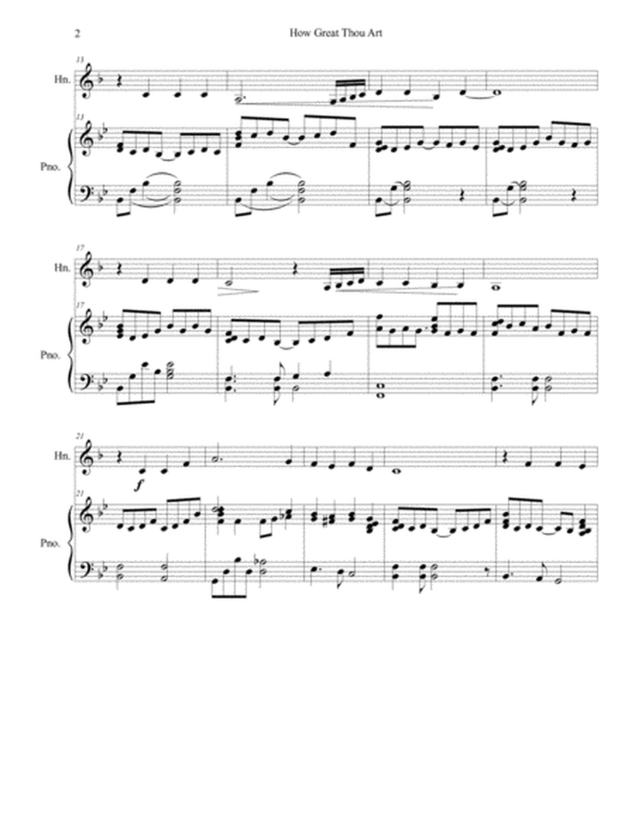 How Great Thou Art - for Horn in F and Piano image number null