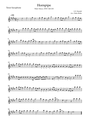 Book cover for Hornpipe (G.F. Handel HWV 348-350) for Tenor Saxophone Solo