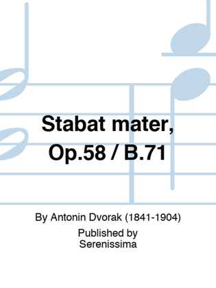 Book cover for Stabat mater, Op.58 / B.71