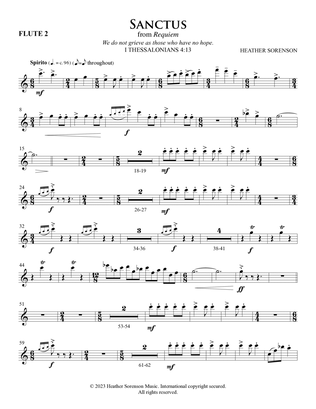 Book cover for Sanctus (Orchestra) - Flute 2