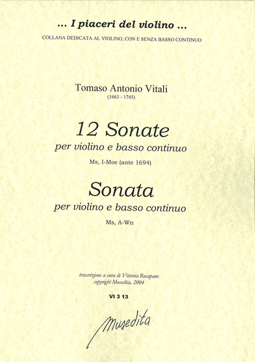 13 Sonate (Ms, I-MOe e A-Wn)