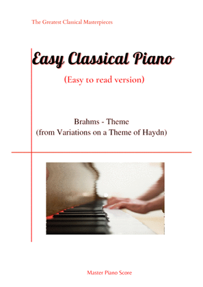 Book cover for Brahms - Theme from Variations on a Theme of Haydn(Easy piano version)