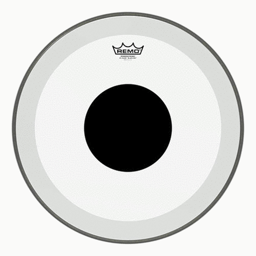 Bass, Powerstroke 3, Clear, 18“ Diameter, No Stripe, Top Black Dot