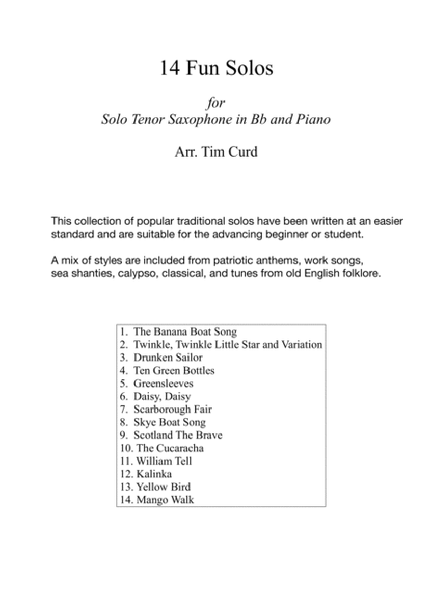 14 Fun Solos for Tenor Saxophone and Piano image number null