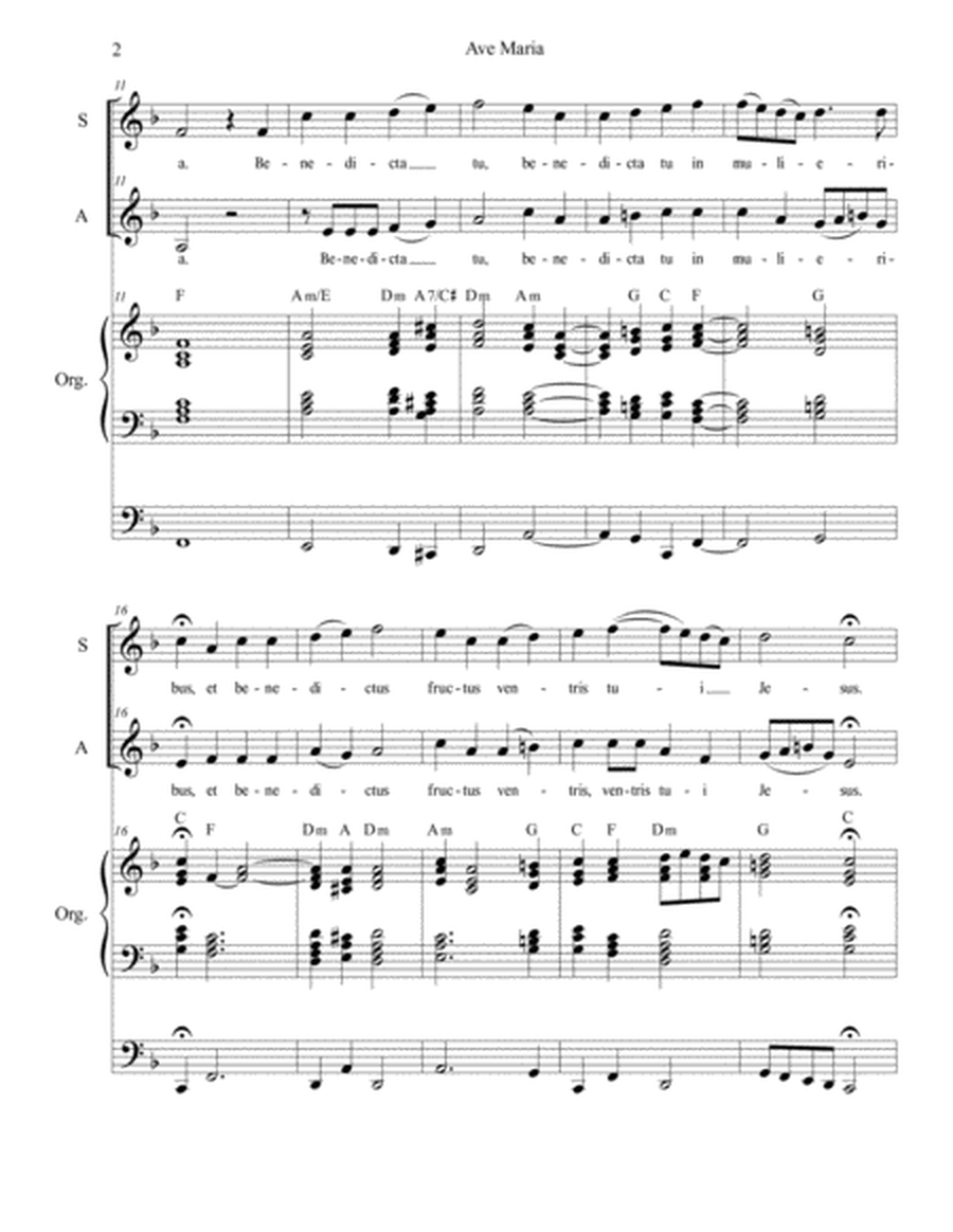 Ave Maria (for 2-part choir (SA) - Organ Accompaniment) image number null