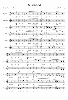 Bruckner's Os Justi, arranged for SAT