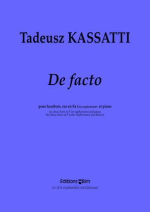 Book cover for De facto
